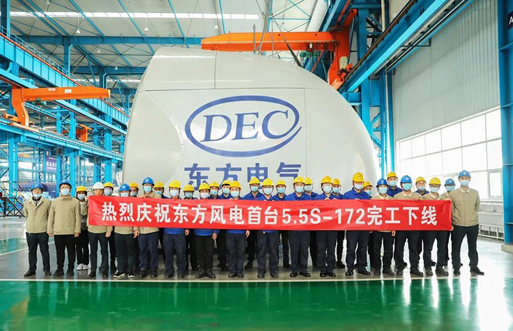 開啟“6MW時代”！國內陸上單機容量最大風電機組下線